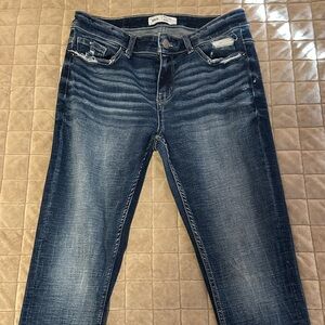 BKE Dark Blue Skinny Crop Jeans